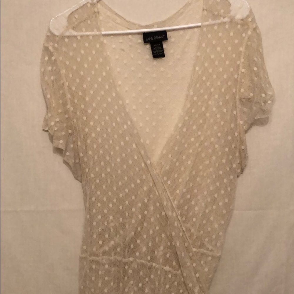 Cream wrap top - Picture 3 of 4